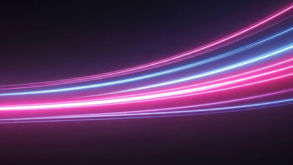 Vibrant pink and purple light trails forming a dynamic stream, symbolizing fast data flow and digital connectivity.