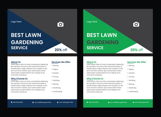 lawn care flyer design template. landscaping and gardening lawn care service flyer, poster, leaflet design lawn care garden or landscaping services Tree and gardening service poster leaflet design 