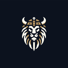 Lion Viking Logo