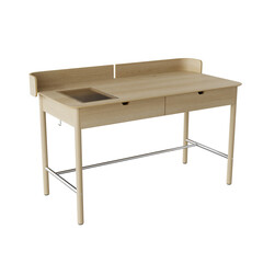 wooden table isolated on white