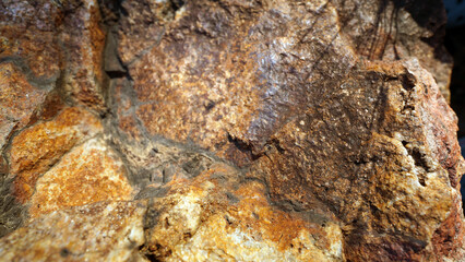 Natural Iron Ore Stone Surface with Earthy Colors
