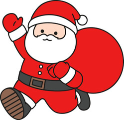 santa claus with a bag