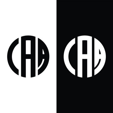 Circle CAA Monogram logo Stock Illustrations, Vectors and Clipart.
