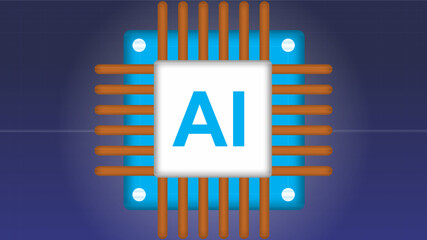 3D icon chip Motherboard electronic part Design 2090.eps