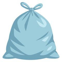 garbage bag trash dirt flat color vector illustration template design