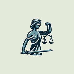 Themis Justice Goddess Logo