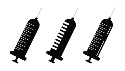 Injection vaccine related vector icons. syringe icon. medical syringe. injection icon for web, Vector illustration