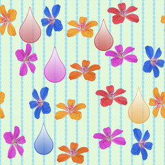 Floral seamless pattern. Geranium, pelargonium. Floral motifs for use in wallpaper, covers, packaging. For textiles, cotton fabrics, linen. For use in wallpaper, wrappings. Interior decor.