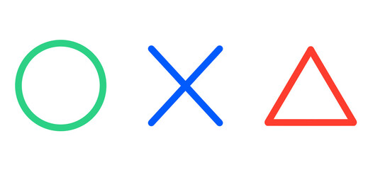 シンプルなまる・ばつ・三角マーク