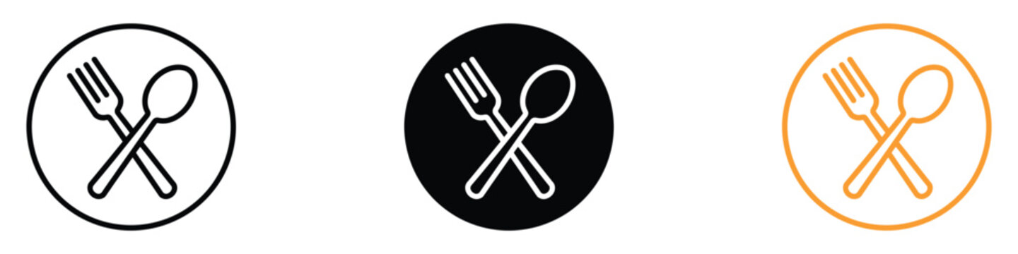 Cutlery icon vector. dining options, restaurant availability symbol. vector illustration.