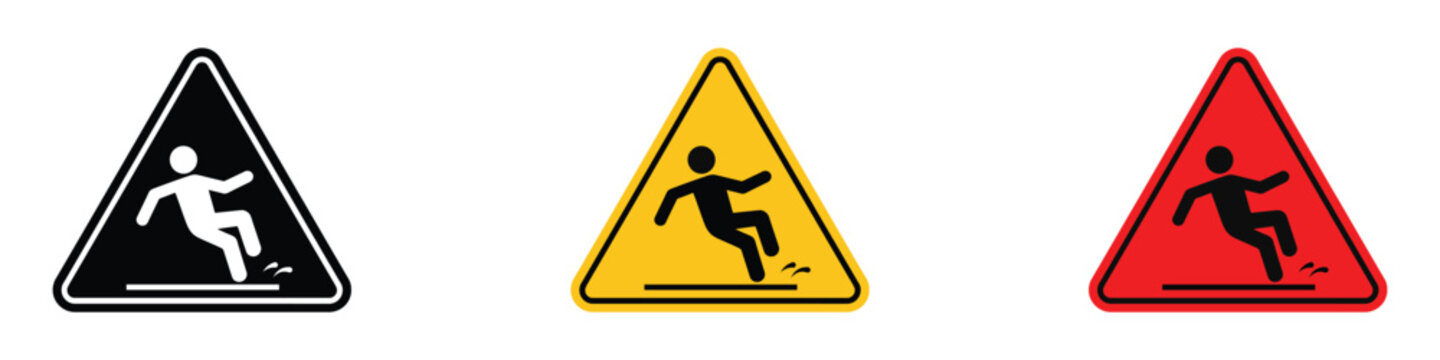 Wet Floor Sign icon vector. potential danger from slippery surface symbol. vector illustration.