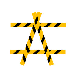 warning tape symbol sign