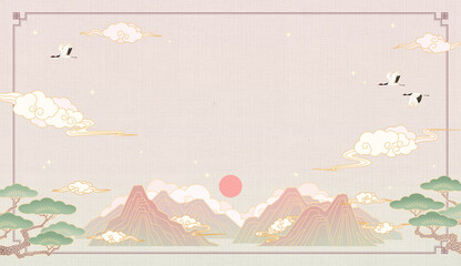 Korean New Year 2026 Celebration with Horse and Traditional Landscape