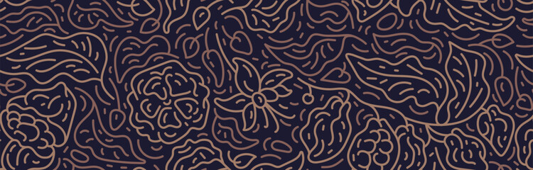 Cocoa abstract line pattern. Art seamless background