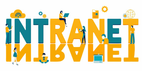 Visualizing the intranet digital connections communication and internal network concepts