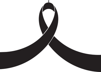 World aids day awareness symbol black ribbon support and solidarity campaigning cause