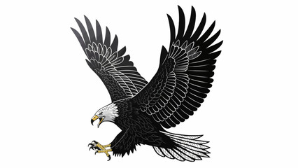Majestic predator with powerful wings soaring high, embodying strength, freedom, and wild spirit in a dynamic flight