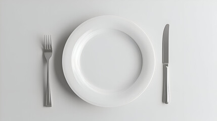 white plate and spoon