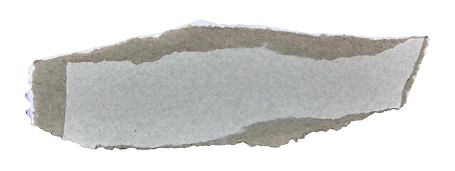 Torn white brown kraft paper in transparent background png
