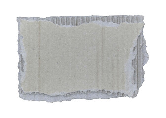 Torn corrugated kraft paper in transparent background png