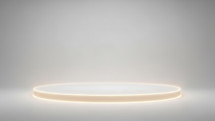 Minimalist stage with golden light for product presentation and elegant display