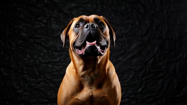Cane Corso portrait isol&eacute; sur fond noir