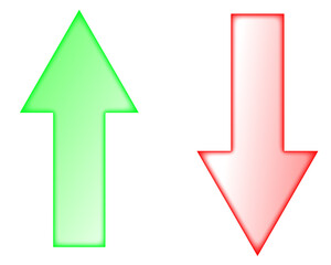 Glass Phisma Icon Upward and Downward Trend Cosmic Design for Apps Games
