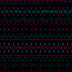 merry christmas. happy new year. winter hand drawn repetitive background. maroon, blue, black christmas ornament. vector seamless pattern. fabric swatch. wrapping paper. dark textile template