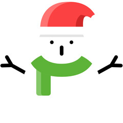 Obraz premium snowman icon illustration design with flat