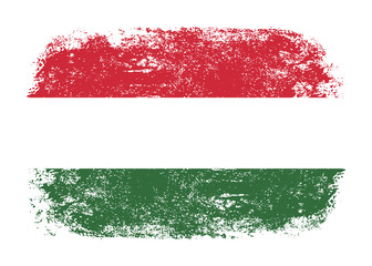 Hungary flag png. Isolated grunge brush stroke flag of Hungary illustration transparent png