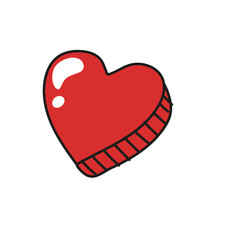 Hand-drawn Valentine Love Doodle