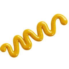 Obraz premium Yellow Mustard Swirl isolated on a transparent background