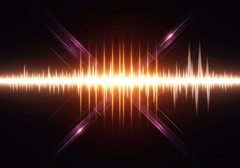 Abstract pulsing digital sound wave energy background pattern with dynamic geometric shapes and intense light ,dynamic ,frequency ,audio