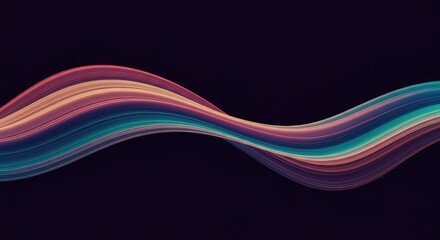 Abstract representation of a smooth, continuous cyclical wave form, demonstrating principles of periodic motion and mathematical fluctuation ,mathematics ,modern ,graph