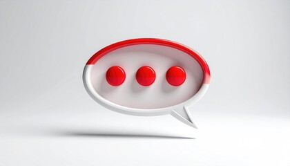 Red-white chat bubble with dots