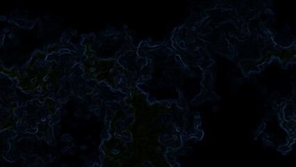 Dark Abstract Neon Blue Contour Background With Electric Plasma Texture for Sci-Fi, Cyberpunk, Tech & Futuristic Night Vision Design