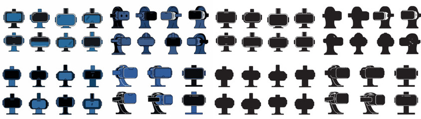 Smartwatch icons collection with transparent background