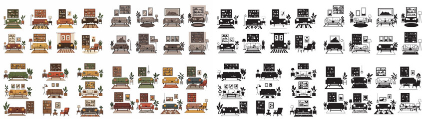 Living room furniture set collection in various styles