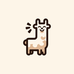 Fototapeta premium Happy Lama Logo