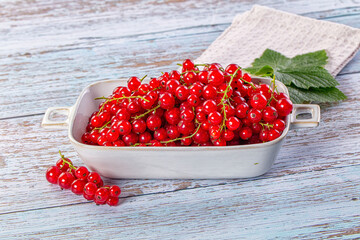 Raw ripe sweet juicy red currant