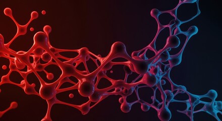 Dynamic abstract background of interconnected organic structures suggesting biological systems, science, and fluid movement ,design ,interconnected ,cellular
