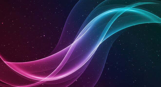 Dynamic abstract background showing overlapping multidimensional energy waves shifting and merging in deep space ,tunnel ,technology ,dynamic