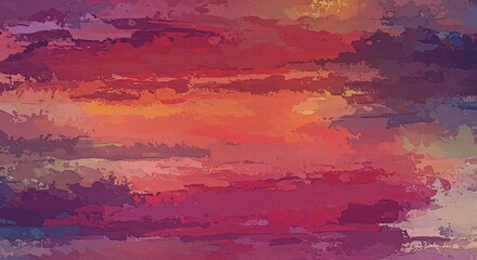 Dynamic modern abstract painting featuring vivid color fields, layered textures, and expressive brushstrokes creating a chaotic yet harmonic visual experience ,form ,pattern ,unique