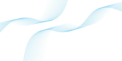 Abstract thin line wave background. Light blue dynamic stripe texture. Warped and curved lines wallpaper for tech design template