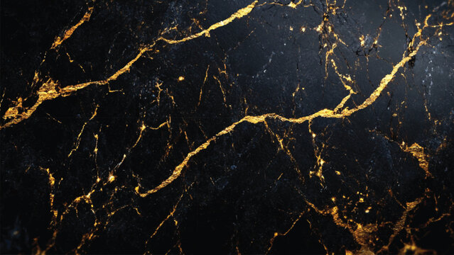 dark gold and black marble. grunge texture background