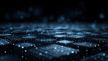 A close-up shot of a high-tech circuit board showcasing intricate electronic components and futuristic design.