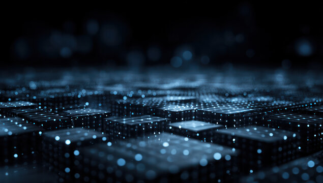 A close-up shot of a high-tech circuit board showcasing intricate electronic components and futuristic design. - Powered by Adobe