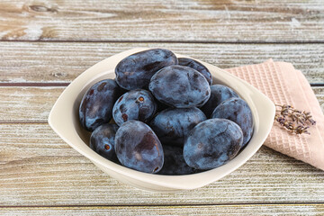 Fresh raw sweet juicy plum