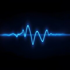 Fototapeta premium Neon rhythm waveform medical illustration high resolution picture