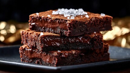 Molten Chocolate Brownie, HD Food Promotion Material, Warm Light Molten Food Style, Suitable for Cafe/Dessert Shop Menu